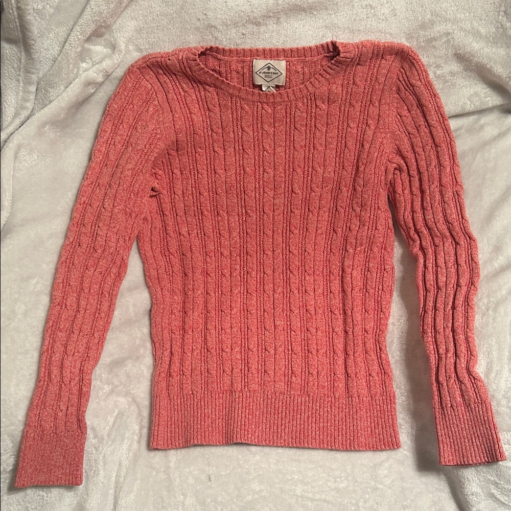 St. John's Bay Coral Cable Knit Sweater